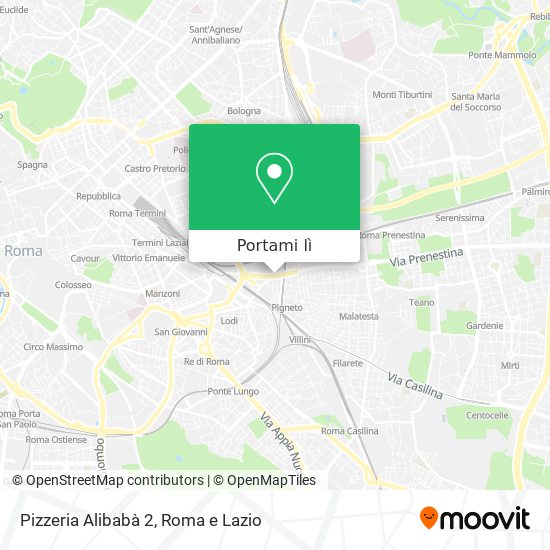 Mappa Pizzeria Alibabà 2