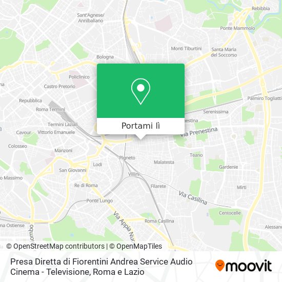 Mappa Presa Diretta di Fiorentini Andrea Service Audio Cinema - Televisione