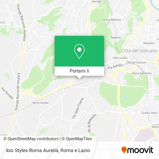 Mappa ibis Styles Roma Aurelia