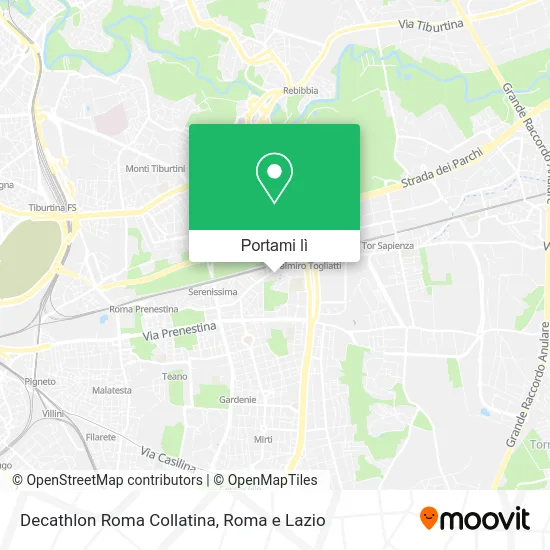 Mappa Decathlon Roma Collatina