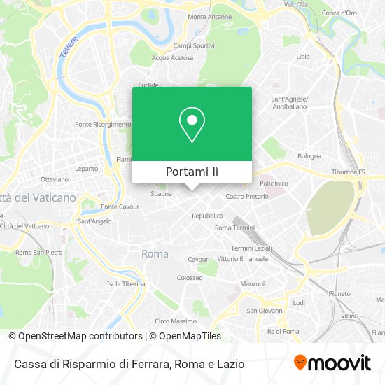 Mappa Cassa di Risparmio di Ferrara