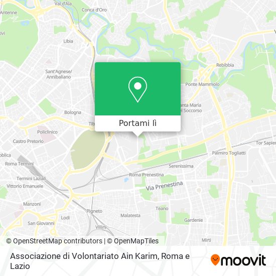 Mappa Associazione di Volontariato Ain Karim