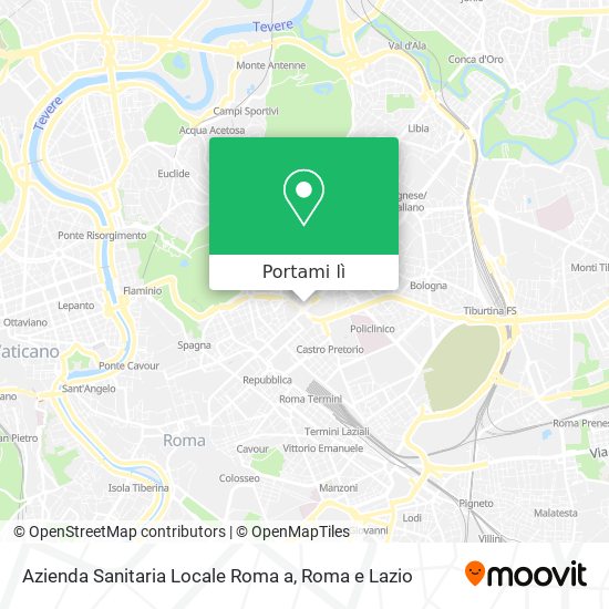 Mappa Azienda Sanitaria Locale Roma a