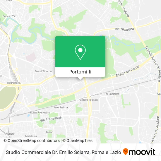 Mappa Studio Commerciale Dr. Emilio Sciarra