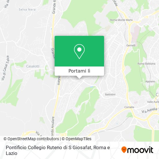 Mappa Pontificio Collegio Ruteno di S Giosafat