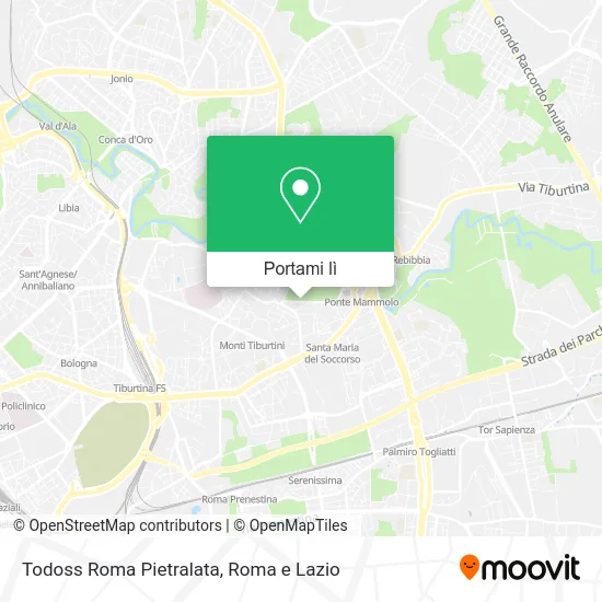 Mappa Todoss Roma Pietralata