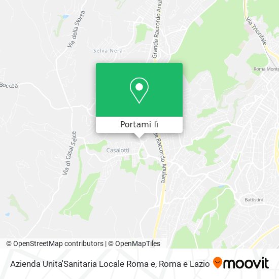 Mappa Azienda Unita'Sanitaria Locale Roma e