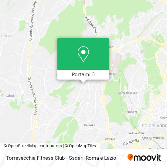 Mappa Torrevecchia Fitness Club - Ssdarl