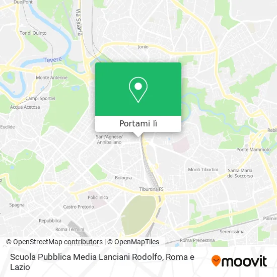 Mappa Scuola Pubblica Media Lanciani Rodolfo