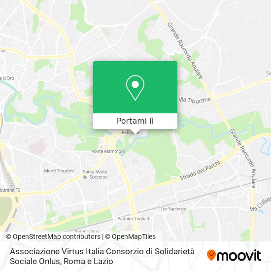 Mappa Associazione Virtus Italia Consorzio di Solidarietà Sociale Onlus