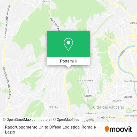 Mappa Raggruppamento Unita Difesa Logistica