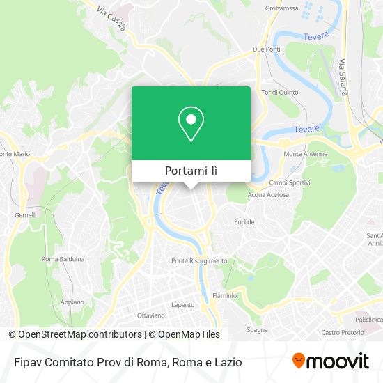 Mappa Fipav Comitato Prov di Roma