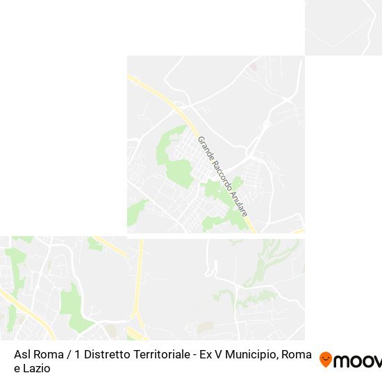 Mappa Asl Roma / 1 Distretto Territoriale - Ex V Municipio