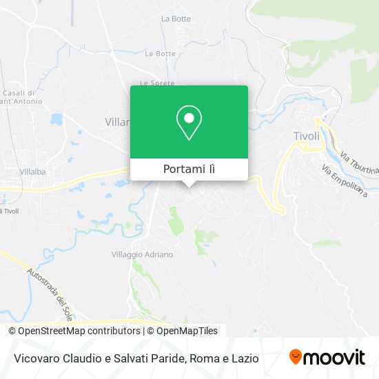 Mappa Vicovaro Claudio e Salvati Paride