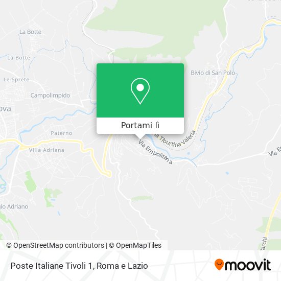 Mappa Poste Italiane Tivoli 1