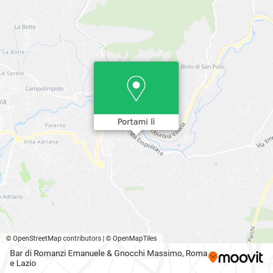 Mappa Bar di Romanzi Emanuele & Gnocchi Massimo