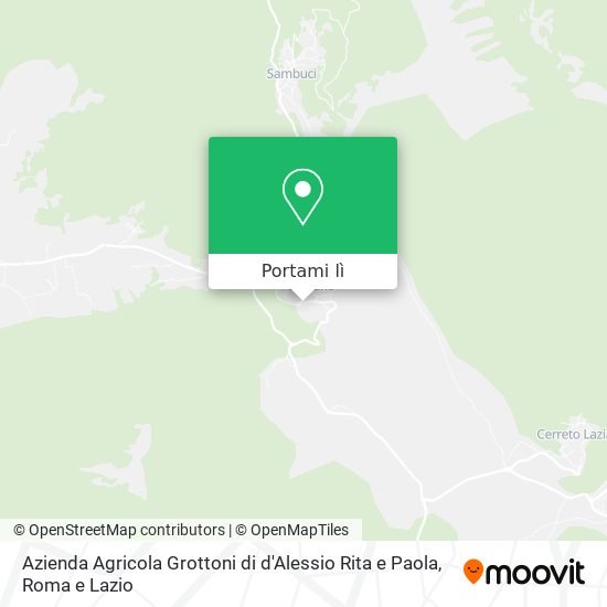 Mappa Azienda Agricola Grottoni di d'Alessio Rita e Paola