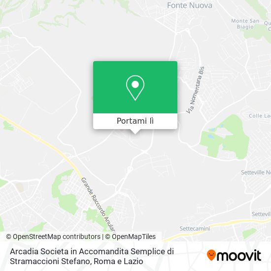 Mappa Arcadia Societa in Accomandita Semplice di Stramaccioni Stefano