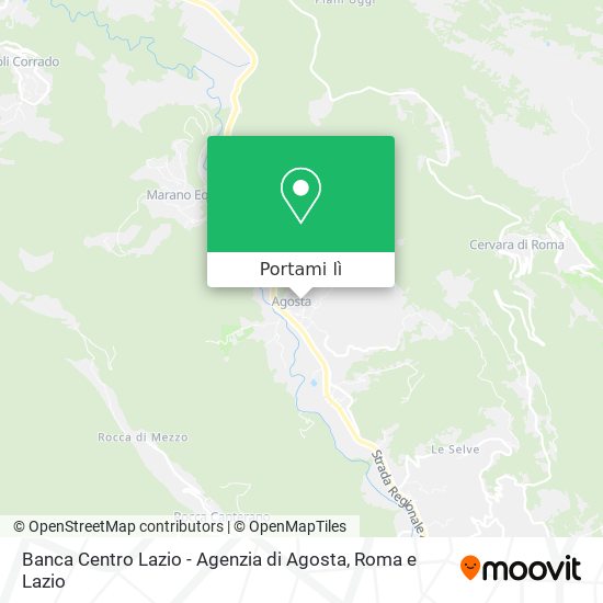 Mappa Banca Centro Lazio - Agenzia di Agosta
