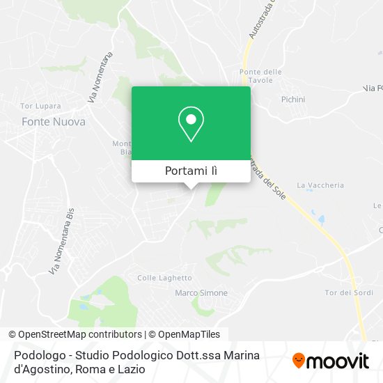 Mappa Podologo - Studio Podologico Dott.ssa Marina d'Agostino