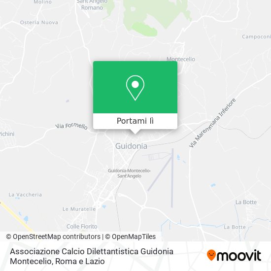 Mappa Associazione Calcio Dilettantistica Guidonia Montecelio