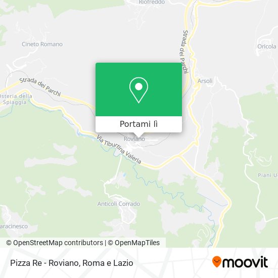 Mappa Pizza Re - Roviano