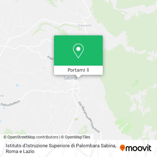 Mappa Istituto d'Istruzione Superiore di Palombara Sabina