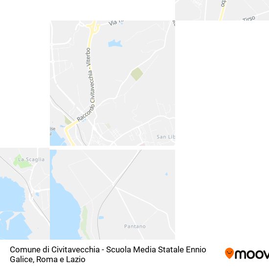 Mappa Comune di Civitavecchia - Scuola Media Statale Ennio Galice