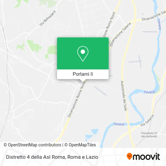 Mappa Distretto 4 della Asl Roma