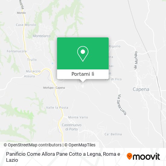 Mappa Panificio Come Allora Pane Cotto a Legna