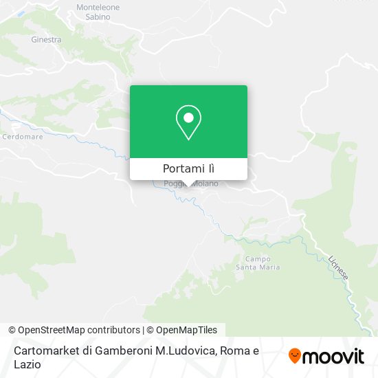 Mappa Cartomarket di Gamberoni M.Ludovica