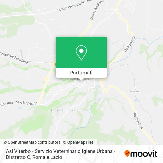 Mappa Asl Viterbo - Servizio Veterninario Igiene Urbana - Distretto C