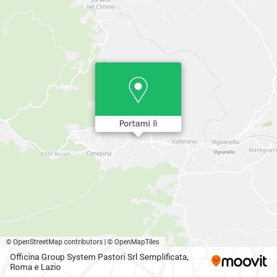 Mappa Officina Group System Pastori Srl Semplificata