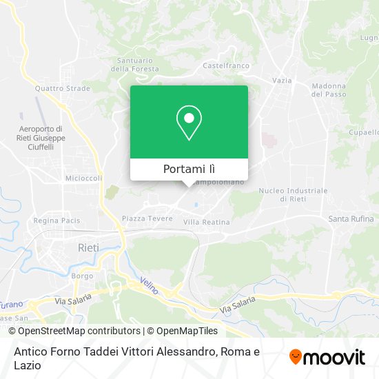 Mappa Antico Forno Taddei Vittori Alessandro