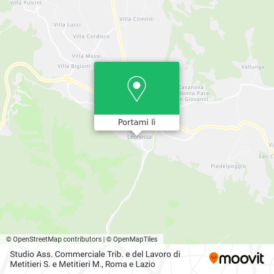 Mappa Studio Ass. Commerciale Trib. e del Lavoro di Metitieri S. e Metitieri M.