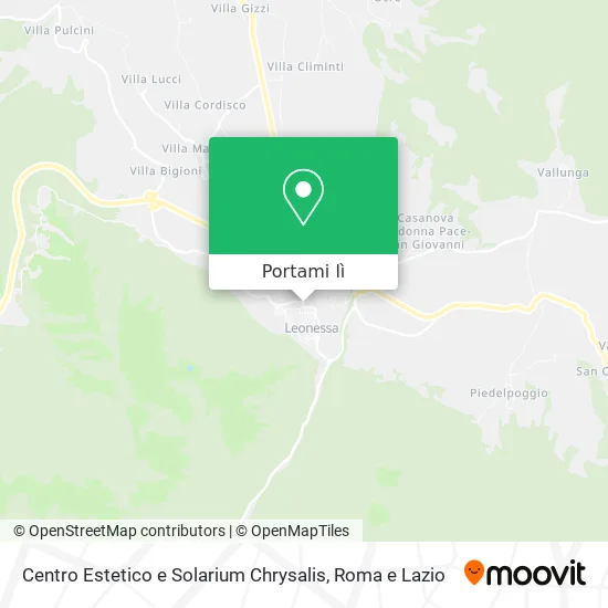 Mappa Centro Estetico e Solarium Chrysalis