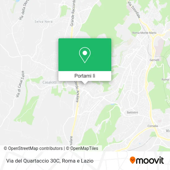 Mappa Via del Quartaccio 30C