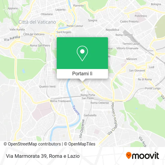 Mappa Via Marmorata 39