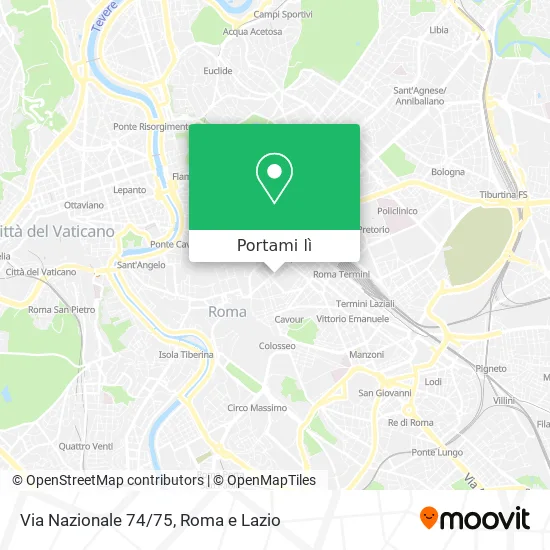 Mappa Via Nazionale 74/75