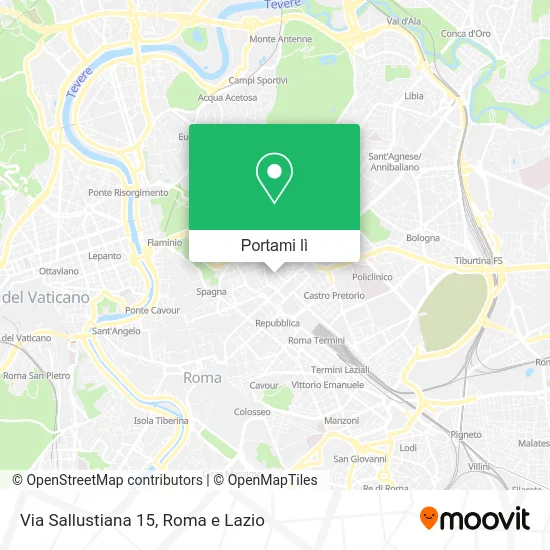 Mappa Via Sallustiana 15
