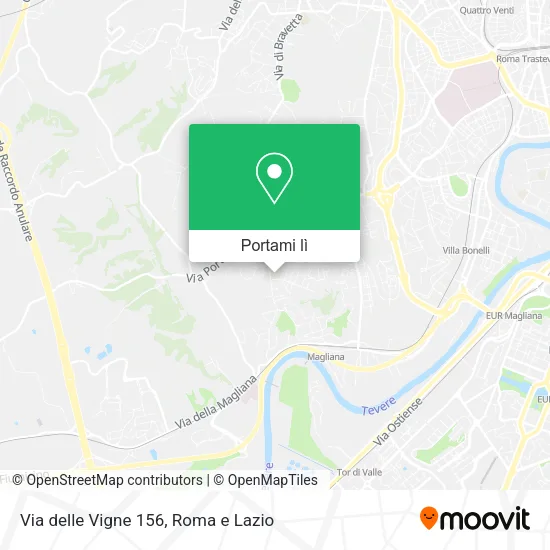 Mappa Via delle Vigne 156