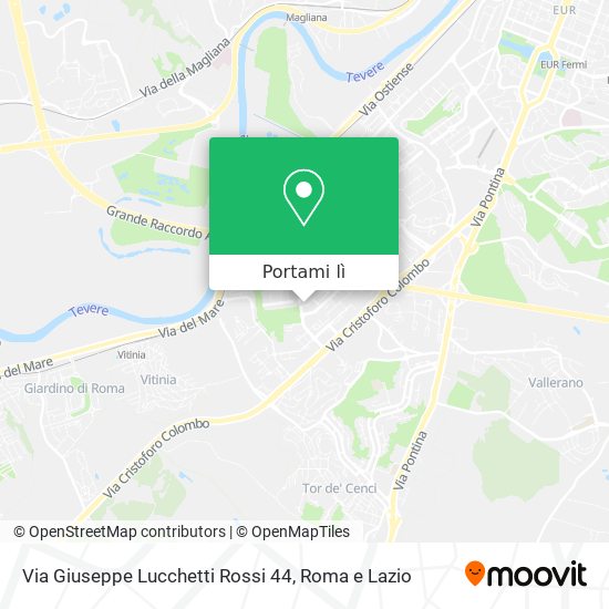 Mappa Via Giuseppe Lucchetti Rossi 44