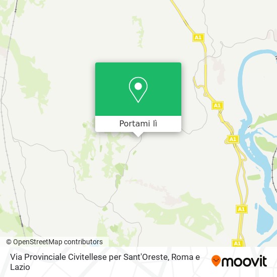 Mappa Via Provinciale Civitellese per Sant'Oreste