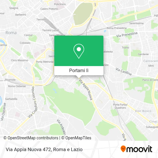 Mappa Via Appia Nuova  472