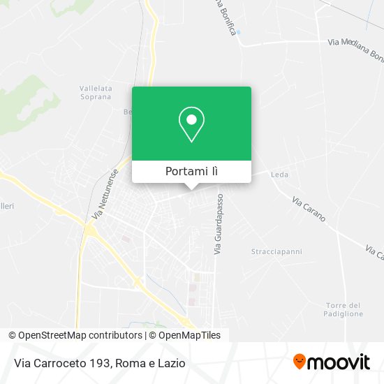 Mappa Via Carroceto 193