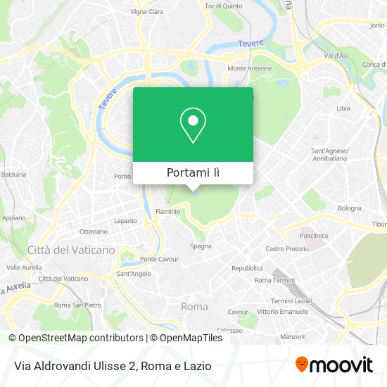 Mappa Via Aldrovandi Ulisse 2