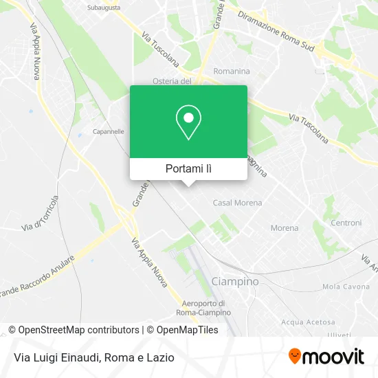 Mappa Via Luigi Einaudi