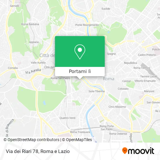 Mappa Via dei Riari  78