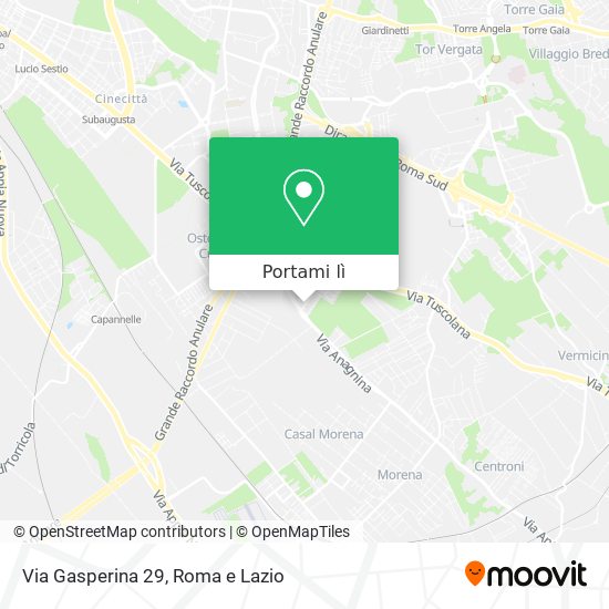 Mappa Via Gasperina 29
