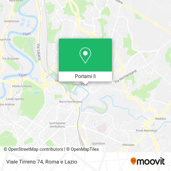 Mappa Viale Tirreno 74